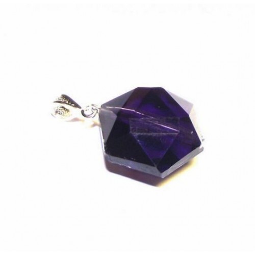 Hexagon Violet Andara Crystal Pendant